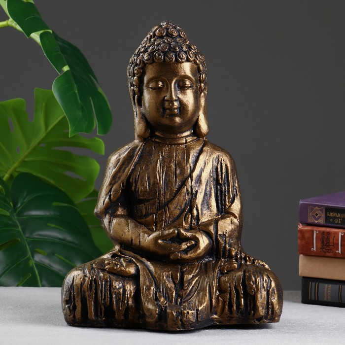 Фигура Будда молится бронза, 33х23х18см
