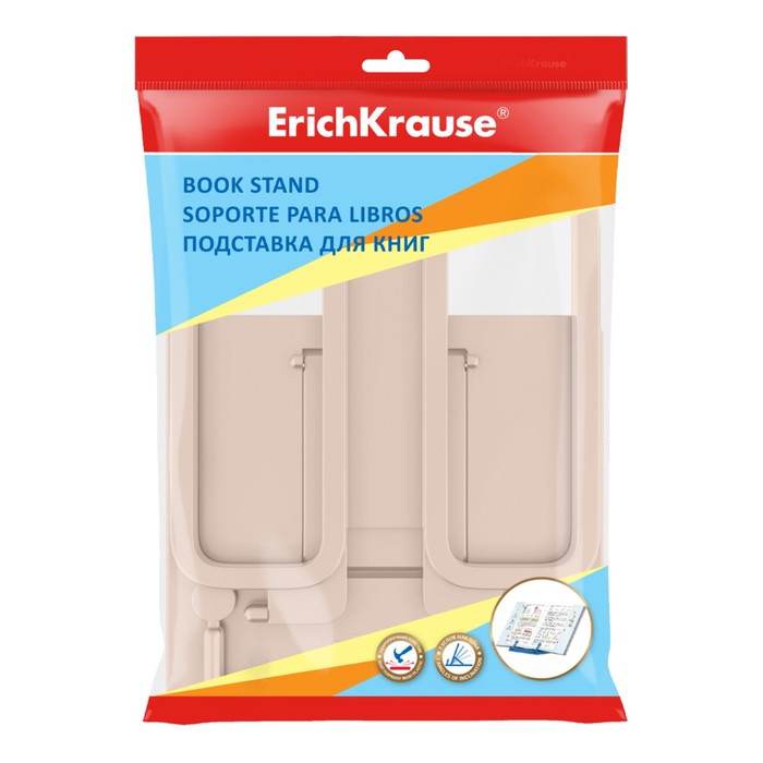 фото Подставка для книг пластик erichkrause base, powder, розовая