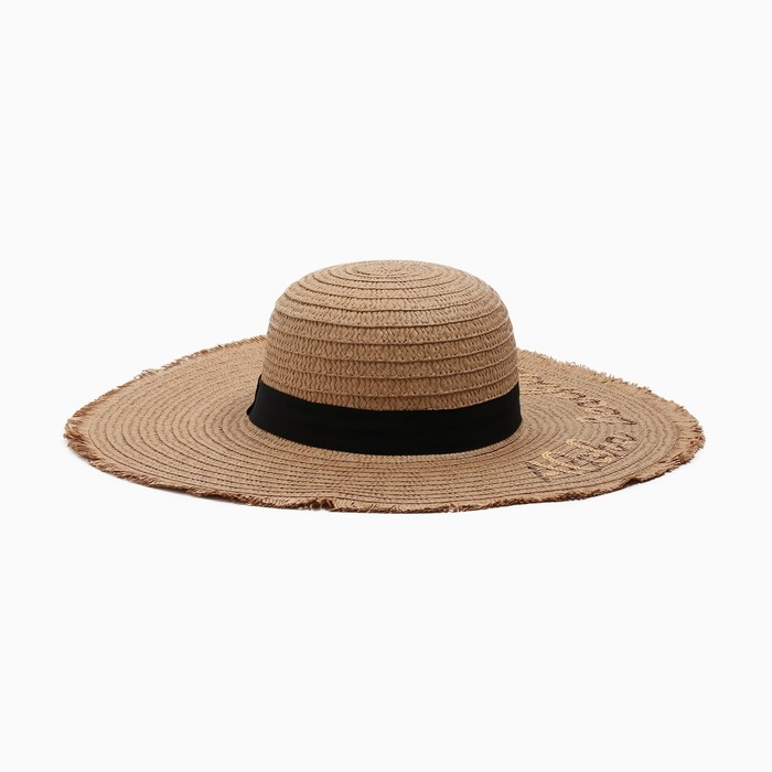 Шляпа женская MINAKU цвет коричневый, р-р 56-58 шляпа женская minaku leopard цвет коричневый р р 56 58