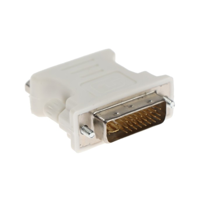 Переходник LuazON DVI (M) - VGA (F) PL-007, 24+5, белый цена и фото