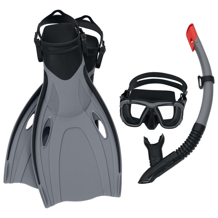 фото Набор для плавания inspira pro snorkel set, размер s/m (маска,трубка,ласты) 25044 bestway