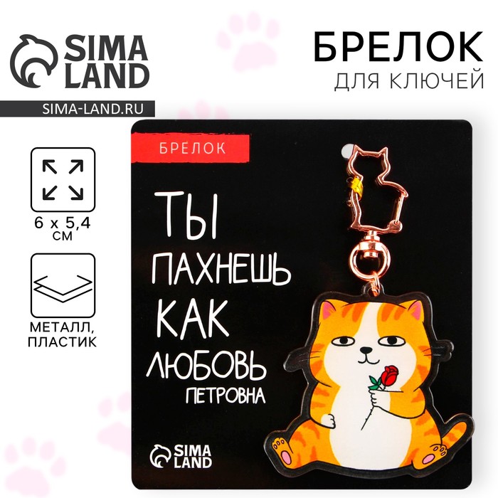 

Брелок акриловый «Котик», 6 х 5,4 см.