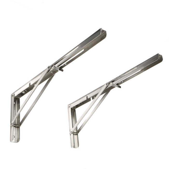 

Кронштейн складной для столов и полок ТУНДРА, 2 шт., длина 450 мм, нержавеющая сталь