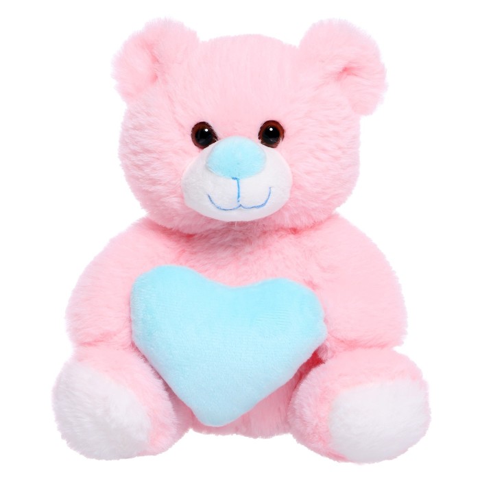 Мягкая игрушка «Мишка с голубым сердечком», 23 см