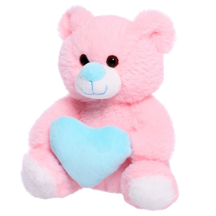 фото Мягкая игрушка «мишка с голубым сердечком», 23 см maxitoys
