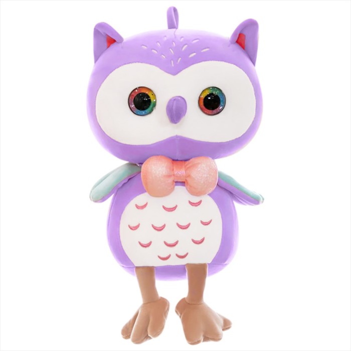 цена Мягкая игрушка «Сова Совушка» фиолетовая, 35 см