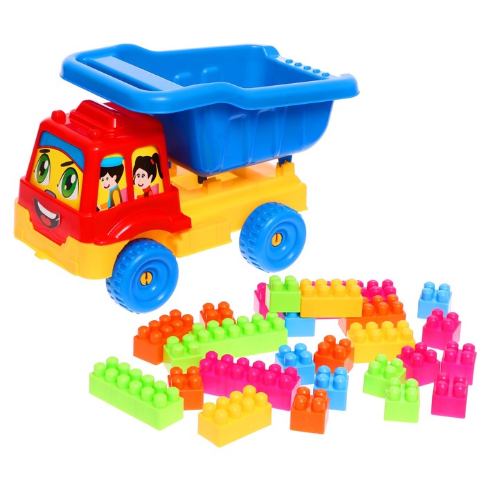 Игрушка Granite truck«Авто грузовик» + мини - конструктор, 26 деталей, цвета МИКС