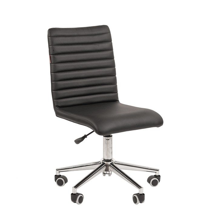 Кресло офисное Chairman 020 экокожа, черное кресло офисное chairman 406 экопремиум черное