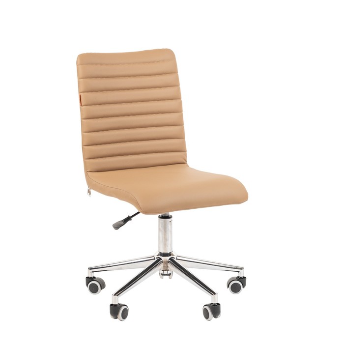 Кресло офисное Chairman 020 экокожа, бежевое офисное кресло chairman 402 кожа белое