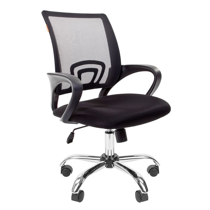 Кресло офисное Chairman 696 TW хром, черное офисное кресло chairman 699 tw серый без подлокотника