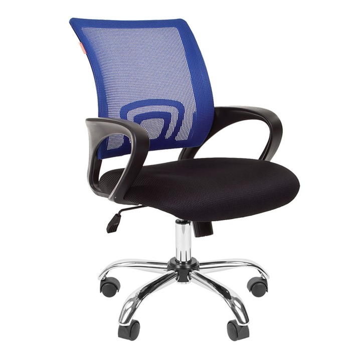 Кресло офисное Chairman 696 TW хром, синее офисное кресло chairman 696 белый пластик чёрный