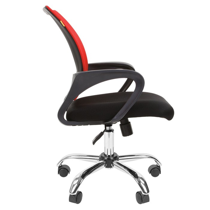 Кресло офисное Chairman 696 TW хром, красное офисное кресло chairman 699 tw серый без подлокотника