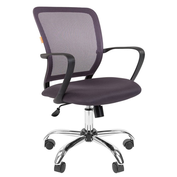 Кресло офисное Chairman 698 TW-04 хром, серое кресло офисное chairman 698 tw 01 хром черное
