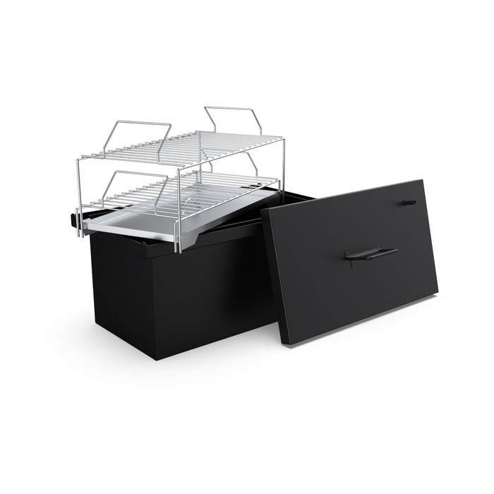

Коптильня двухъярусная Grillux Smoky Boom Black, сталь 1.5 мм