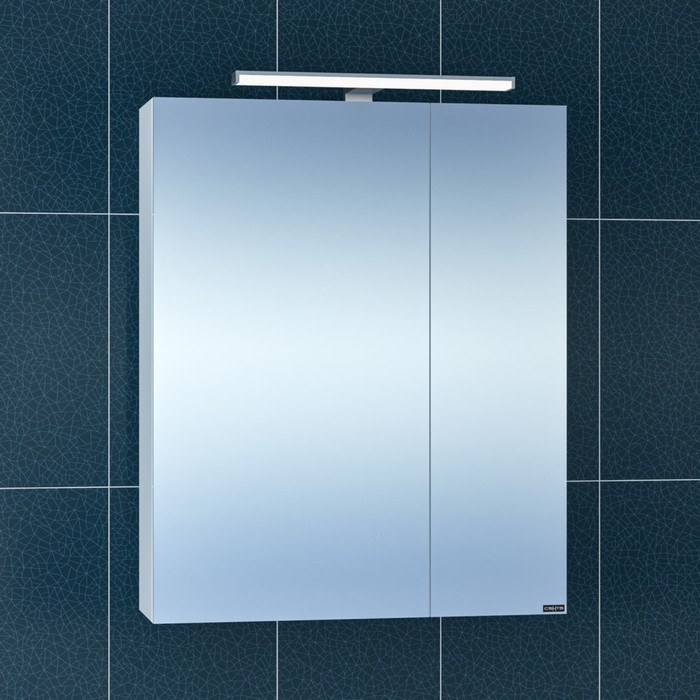 Зеркало-шкаф СаНта «Стандарт 60», со светом зеркальный шкаф санта стандарт 100 со светом белый