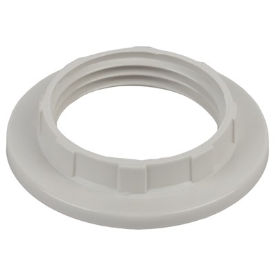 Кольцо для патрона E14, пластик, белое (50/1000/24000)