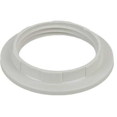 Кольцо для патрона E27, пластик, белое (50/1000/9000)