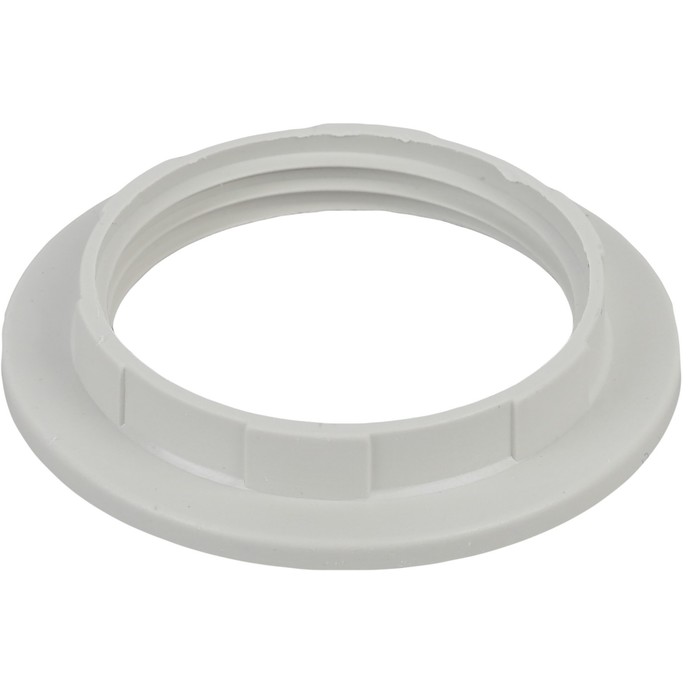 Кольцо для патрона E27, пластик, белое (50/1000/9000) кольцо для патрона e14 пластик белое 50 1000 24000
