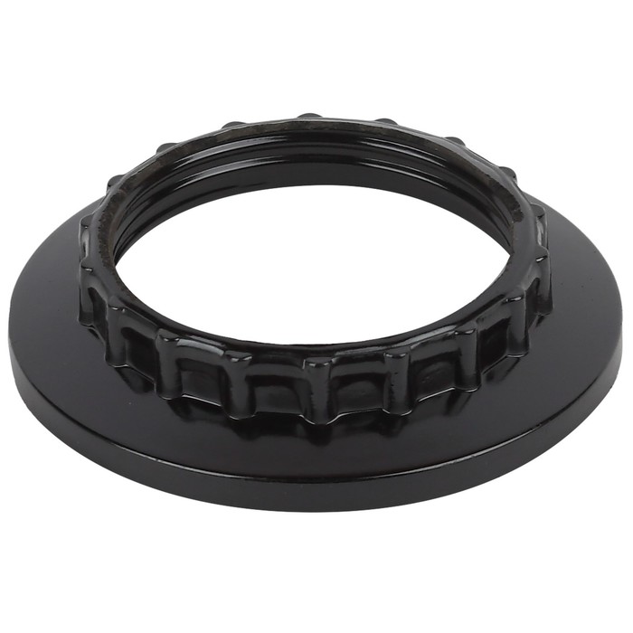 Кольцо для патрона E27, пластик, черное (50/1000/9000) кольцо для патрона e14 пластик белое 50 1000 24000