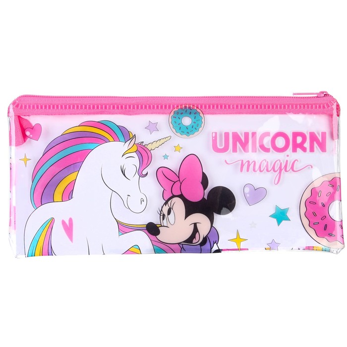 Пенал мягкий плоский 95*205 мм Минни Маус "Unicorn Magic", Единорог, ,