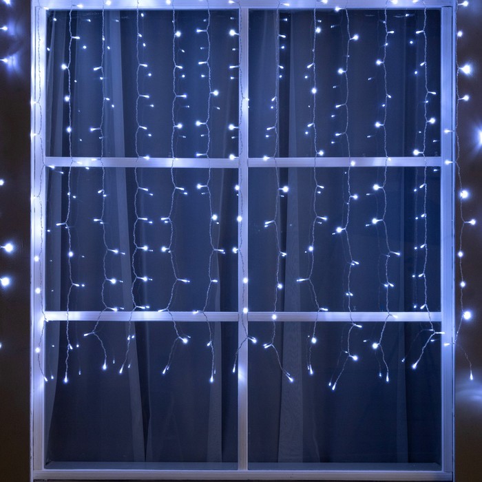 

Гирлянда «Занавес» 2 х 1.5 м, IP44, прозрачная нить, 280 LED, свечение белое, 8 режимов, солнечная батарея