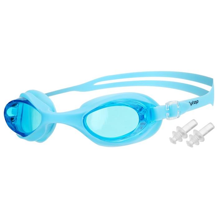 Очки для плавания ONLYTOP, беруши, цвет голубой очки полумаска для плавания onlytop