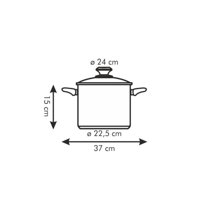 

Кастрюля Tescoma Presto, высокая, с крышкой, d=24 см. 7 л