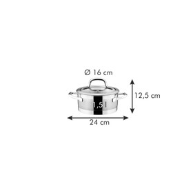 

Кастрюля с крышкой, d=16 см, 1.5 л