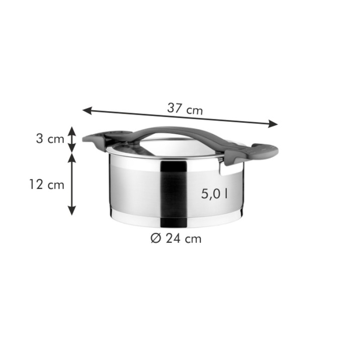 

Кастрюля Tescoma Ultima, с крышкой, d=24 см, 5 л