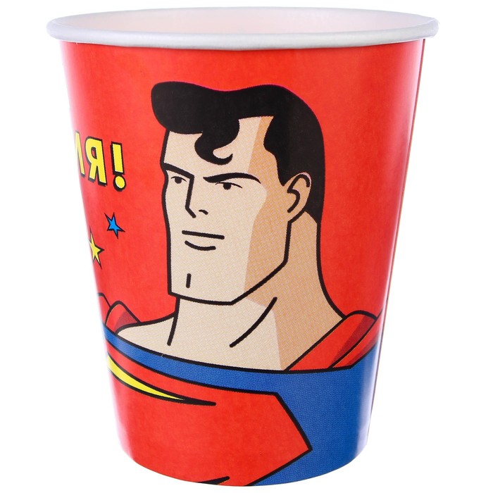 Стакан бумажный С Днем Рождения!, 250 мл, Супергерои стакан бумажный с днем рождения 250 мл супергерои