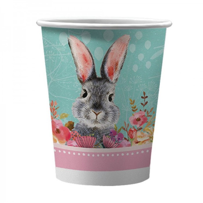 цена Набор бумажных стаканов «Кролик», 6 штук, 250 мл