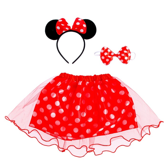 Карнавальный набор «Мышонок», 3 предмета: юбка, ободок, бабочка карнавальный набор принцесса 2 предмета юбка ободок