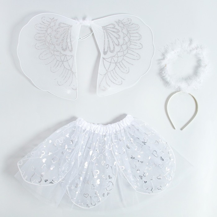Карнавальный набор «Ангел» 3 предмета: юбка, крылья, нимб карнавальный набор ангел нимб крылья юбка 9233731