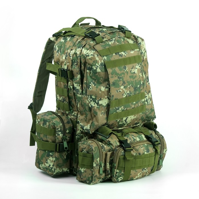 Рюкзак тактический Аdventure, 50 л, пиксель, с доп. отделениями рюкзак тактический аdventure 55 л зеленый с доп отделениями