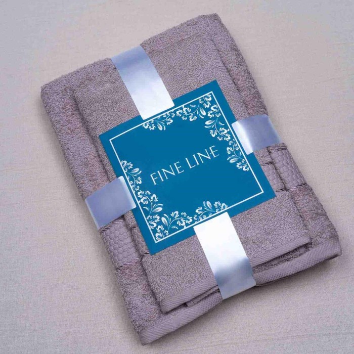 

Комплект махровых полотенец «Бабл», размер 50x80 см -1 шт, 70x130 см - 1 шт, цвет капучино