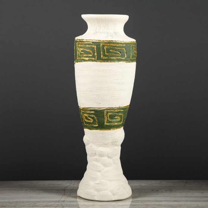 Ваза "Амфора" большая, греческие мотивы, коричневая, микс