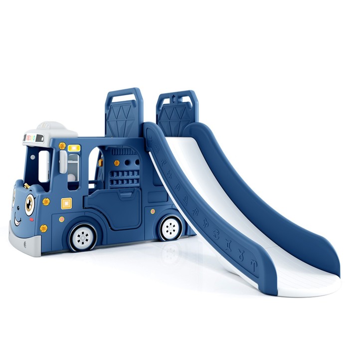 Детский игровой комплекс «Автомобиль»: горка, игровая зона, цвет синий цена и фото