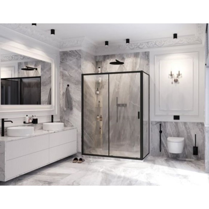 

Душевое ограждение Ambassador Forsa 17021219AB-90AB, 1300х900x2000 мм, прозрачное