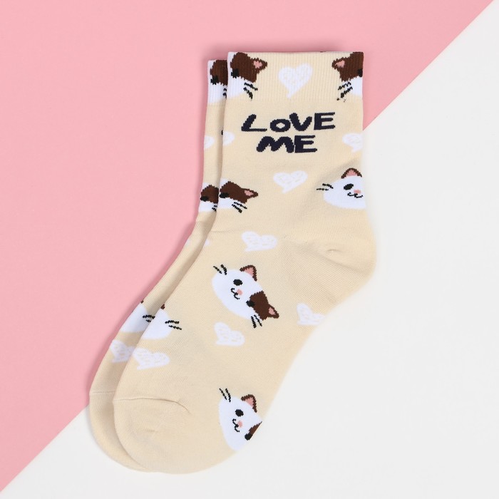 

Носки женские KAFTAN Love me, размер 36-39 (23-25 см) цвет МИКС