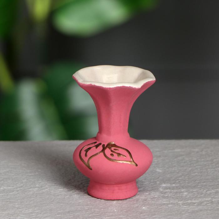 Ваза "Клаксон" малая, узор, чёрная