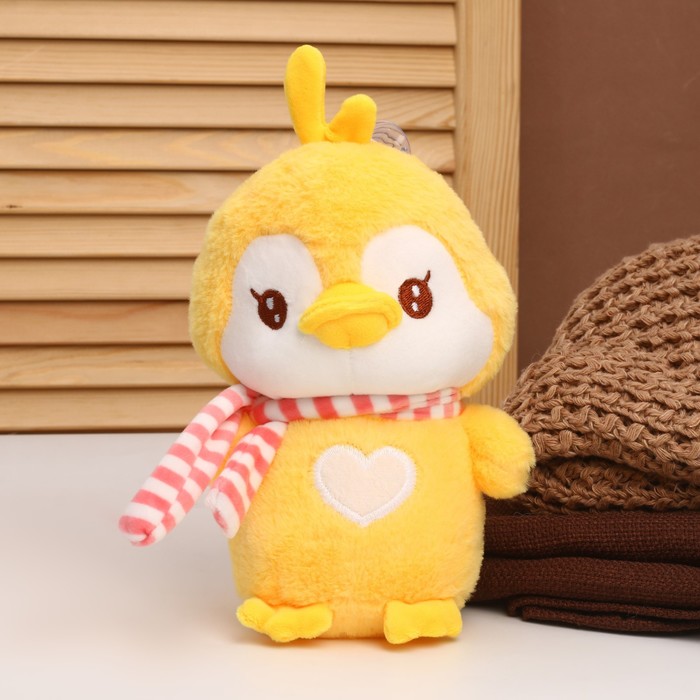 Мягкая игрушка «Пингвин в шарфике», 24 см, цвет жёлтый пингвин 24 см m0071