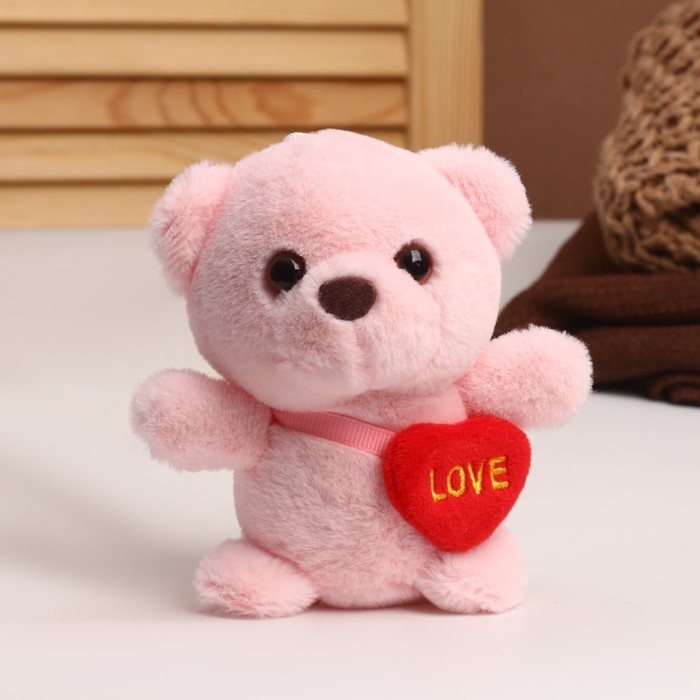 Мягкая игрушка «Медведь», с сердцем, цвета МИКС мягкая игрушка медведь с сердцем цвета микс