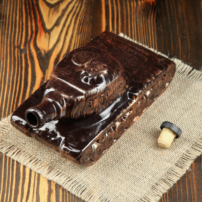 Штоф с рюмками "Танк" чёрный, 7 предметов, 1 л