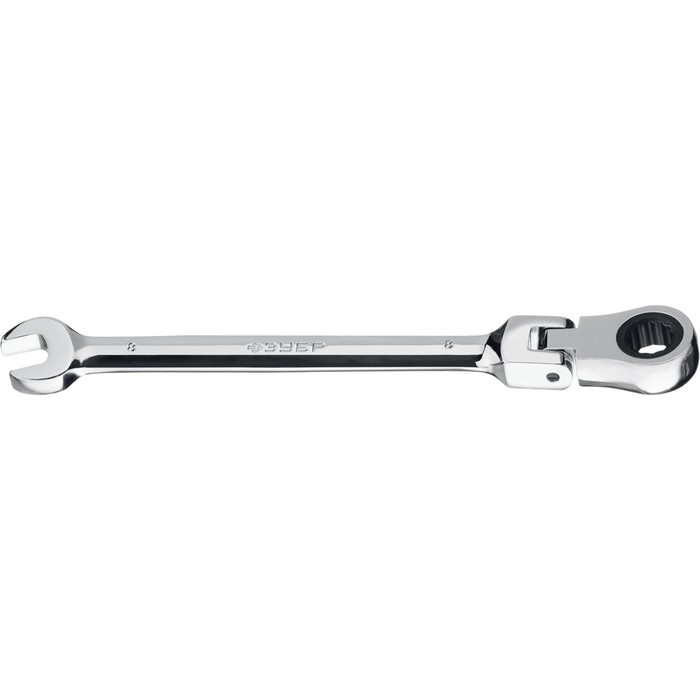Ключ гаечный комбинированный трещоточный шарнирный ЗУБР 27101-08, 8 мм ключ комбинированный er 61013h трещоточный шарнирный 13мм на держателе эврика 10 200 эврика арт er61013h