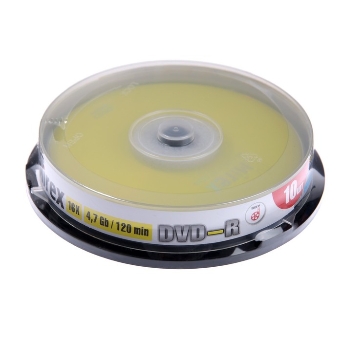 Диск DVD-R Mirex Brand, 16x, 4.7 Гб, Cake Box, 10 шт диск mirex cd r mirex 201571