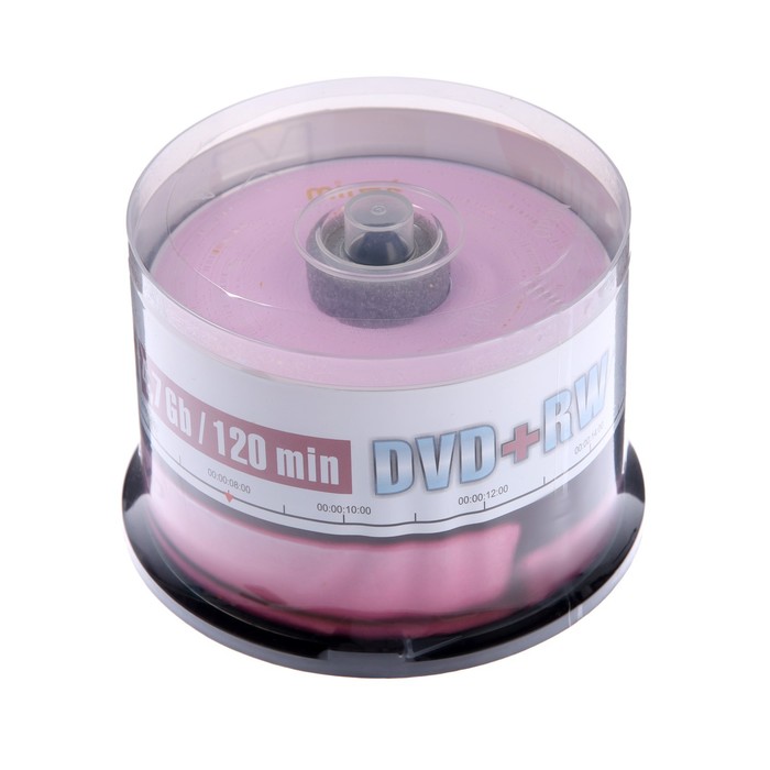 Диск DVD+RW Mirex Brand, 4x, 4.7 Гб, Cake Box, 50 шт диск cd rw mirex 700 mb 12х cake box 25 25 300 ul121002a8m