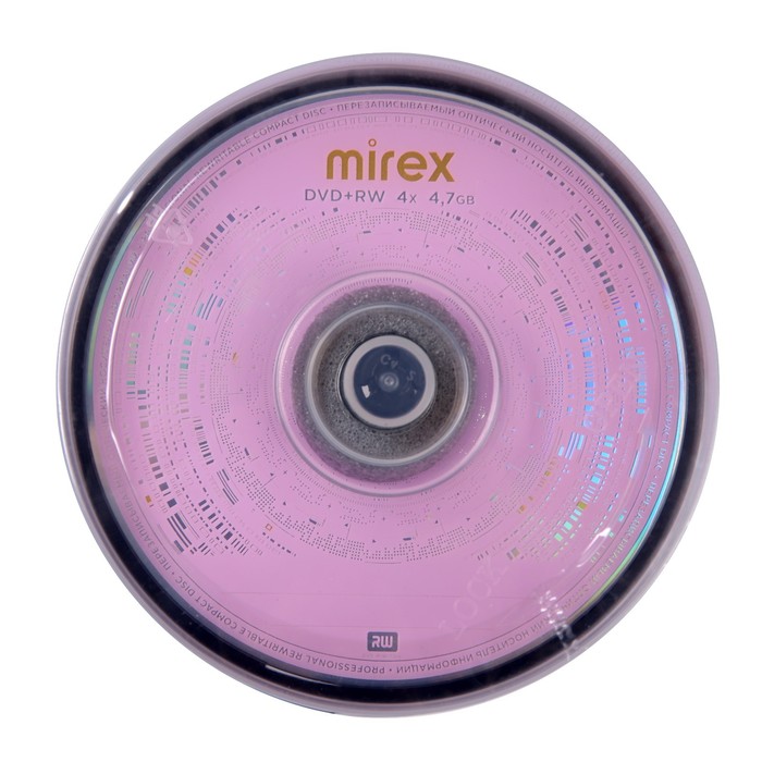 Диск DVD+RW Mirex Brand, 4x, 4.7 Гб, Cake Box, 50 шт