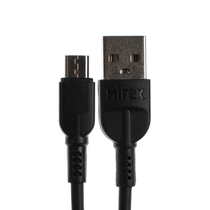 

Кабель Mirex 13700-008M2BK, microUSB - USB, 2.4 А, 1 м, быстрая зарядка, черный