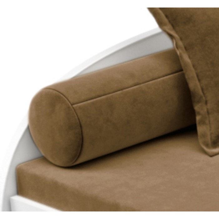 Мягкий валик на кровать-тахту «Вэлли», размер 15x15x80 см, цвет коричневый