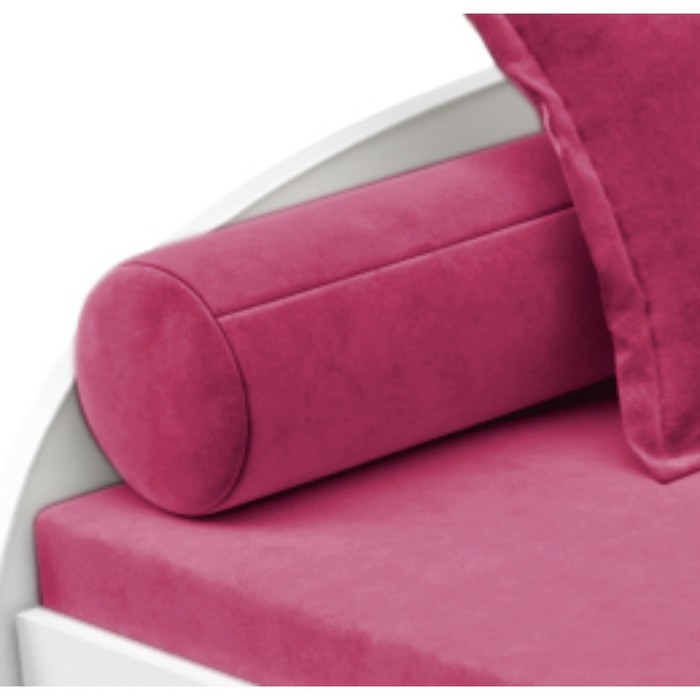 Мягкий валик на кровать-тахту «Вэлли», размер 15x15x80 см, цвет розовый